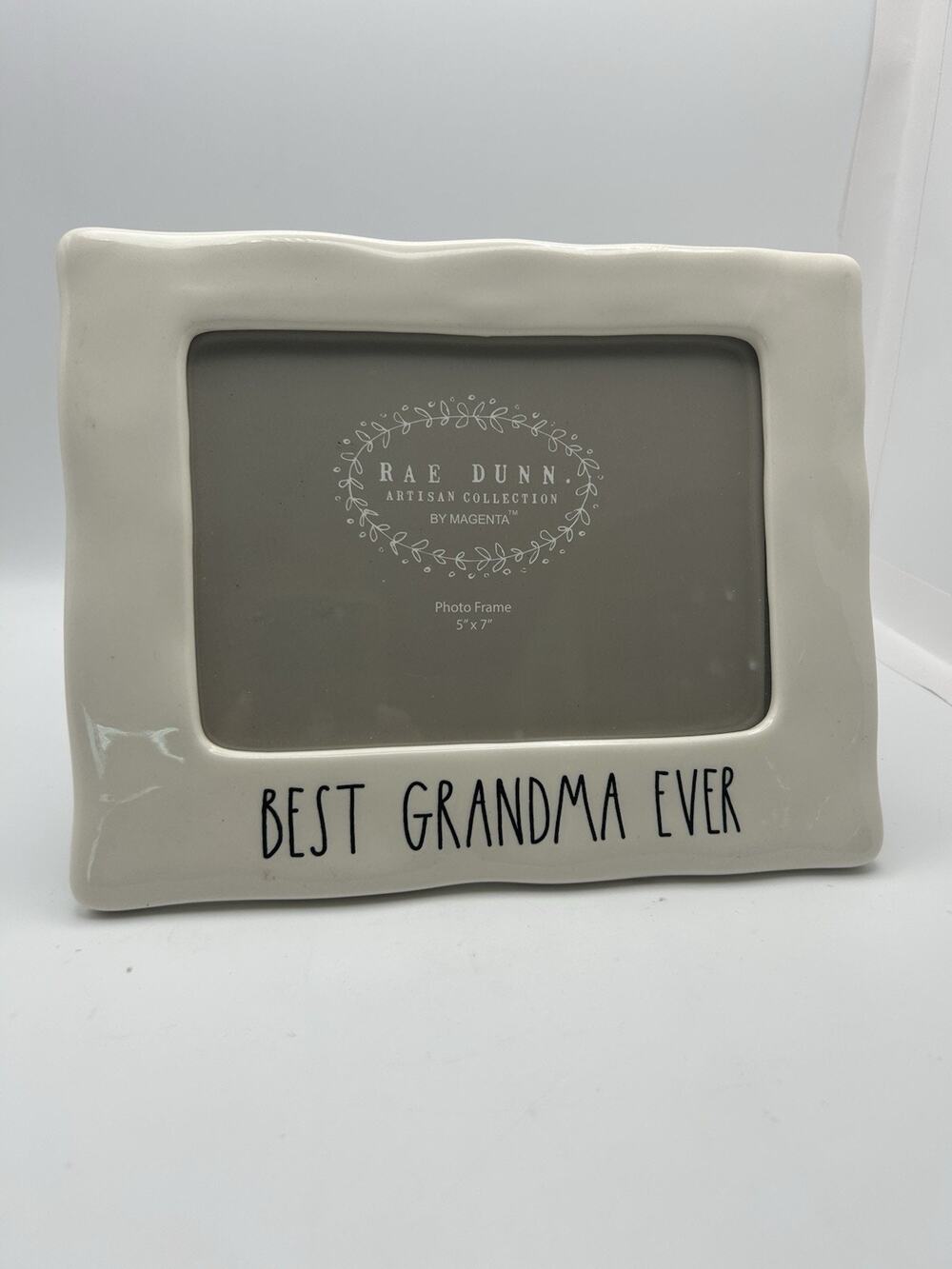 rae dunn picture frame. 5x7 Photo.best Grandma.